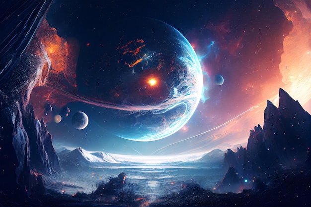 Planets and space planet solar system planet background space