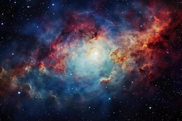 Планеты, звезды и галактики в космическом пространстве, демонстрирующие красоту исследования космоса. Изображение огромной галактики ночью с потрясающим множеством галактик, видимых в ночном небе. Создано искусственным интеллектом.