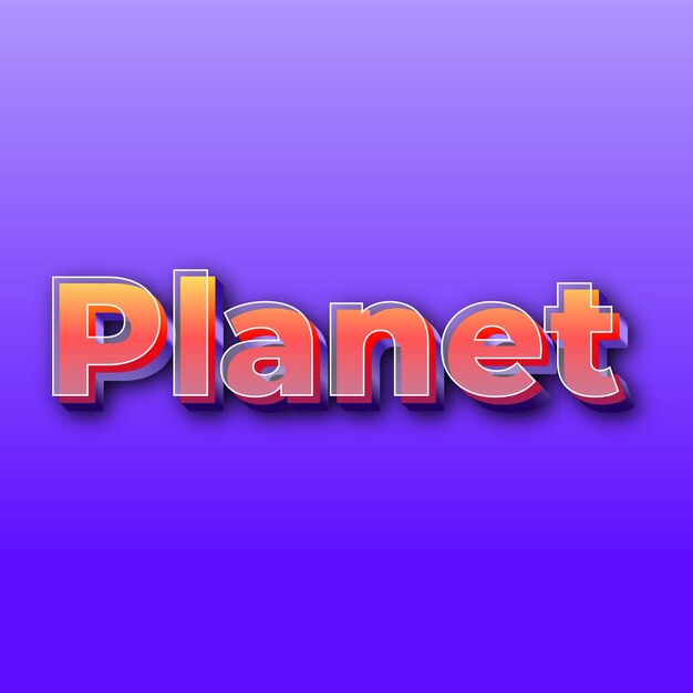 PlanetText effect JPG gradient purple background card photo