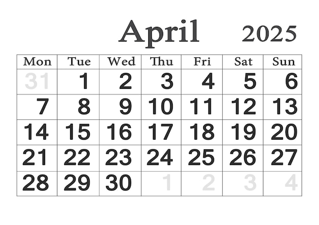 planner calendar for april 2025 monthly organizer 2025 monthly planner