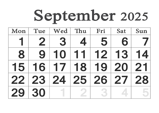 Planner calendar for September 2025 Monthly Organizer 2025 Monthly Planner