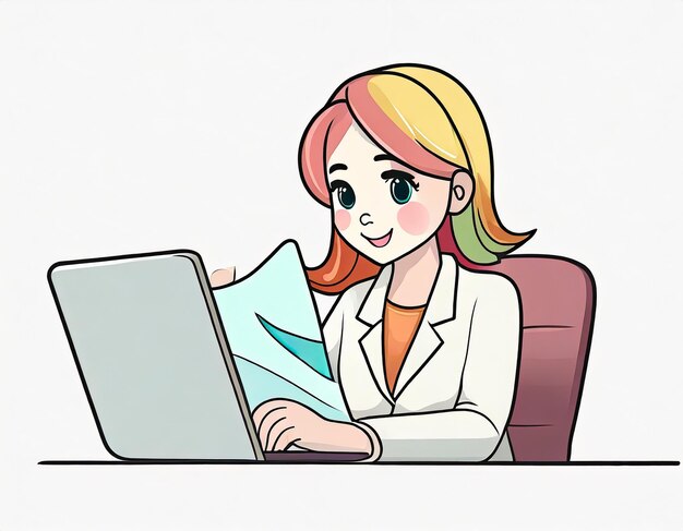 Photo planning auditing business planning finance young asian business woman working on computer and check