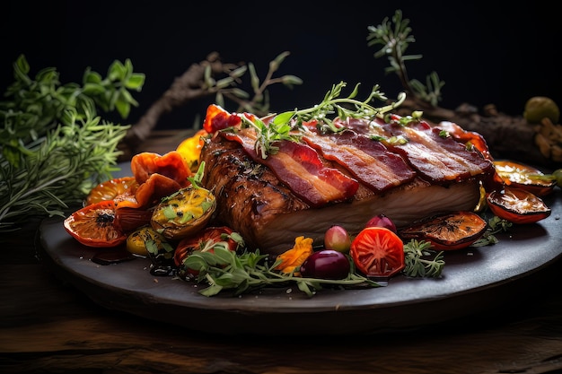 Plant Based Bacon dinner Recipe Food Photography