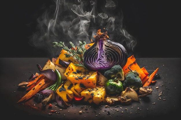 plant based cuisine with our roasted vegetable vegan food photography. High quality images showcase