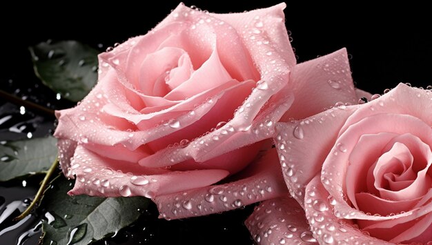 Plant bloesem schoonheid natuur roze dauw bloem bloem bloemen water romantiek liefde roos valentine achtergrond verse macro romantische bloemen