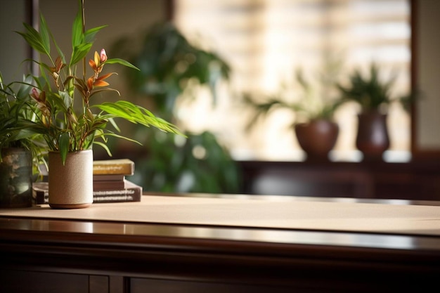 a plant on a book