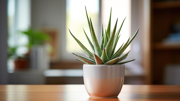 A plant in a cup on a table