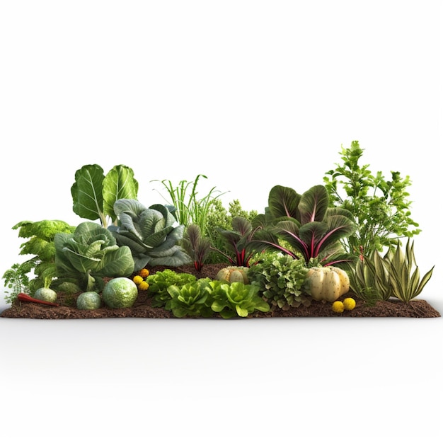 Plant Display On Isolated Background