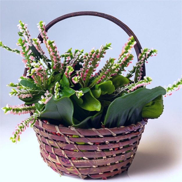 Photo plant or flower in a basket