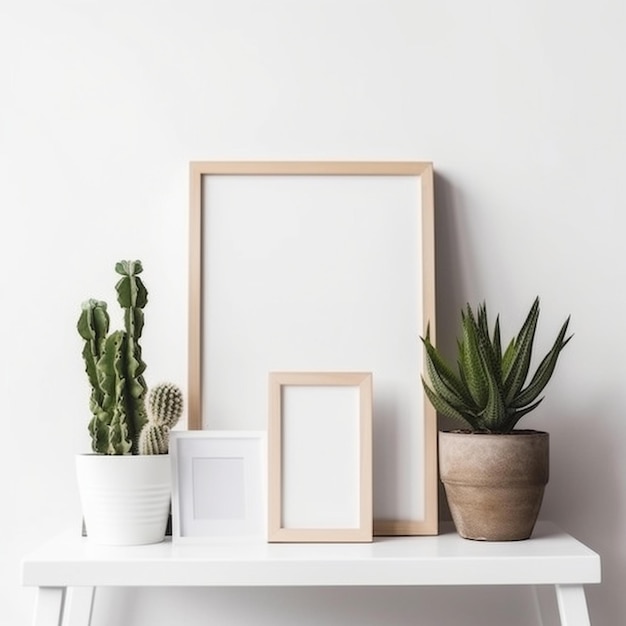 plant frame Mockups minimal home decor