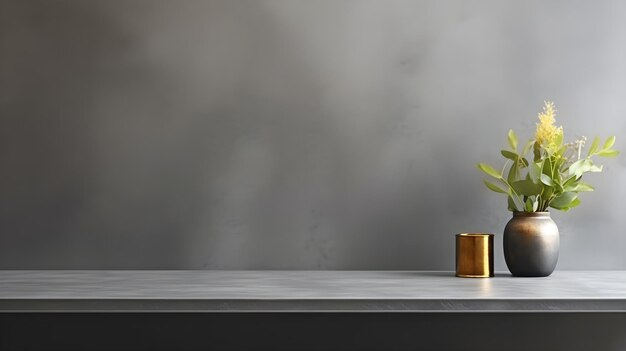 A plant in a gold can on a table