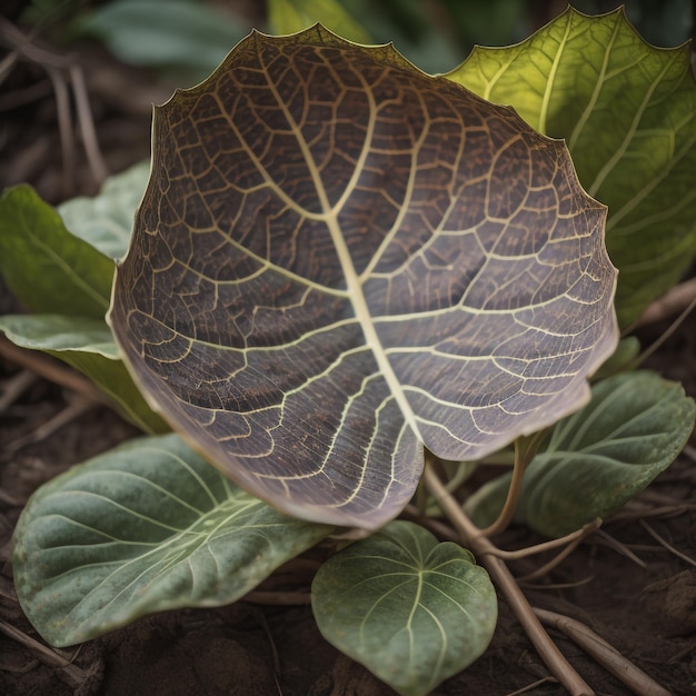 地面にキャベツを植える