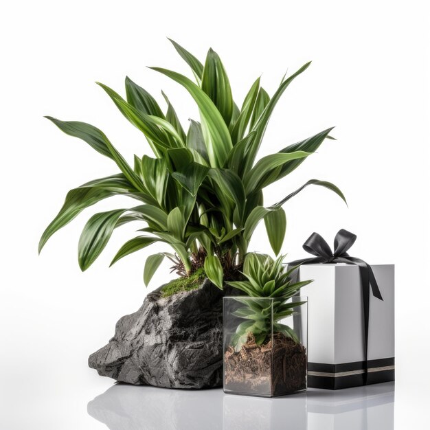 Plant Growing Gift Set isolated on white background Generative AI