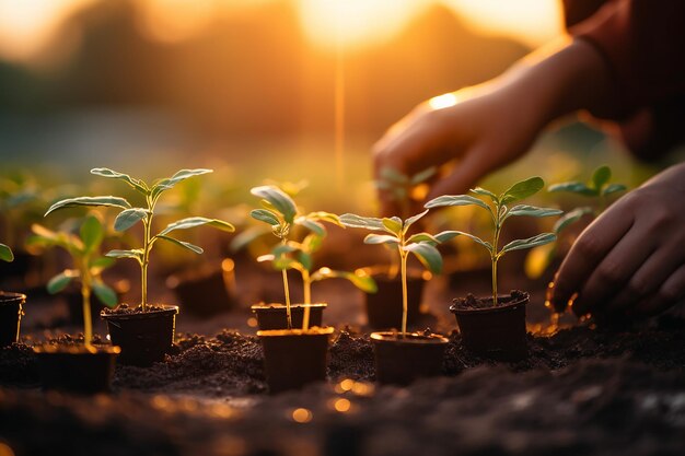 Photo plant growing in the ground