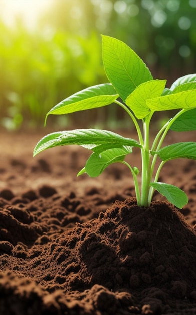 Plant growing in the ground