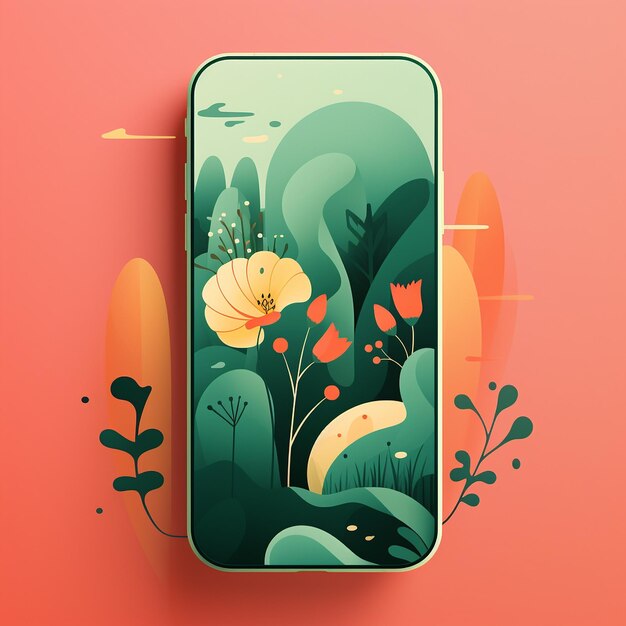 plant illustration mockup