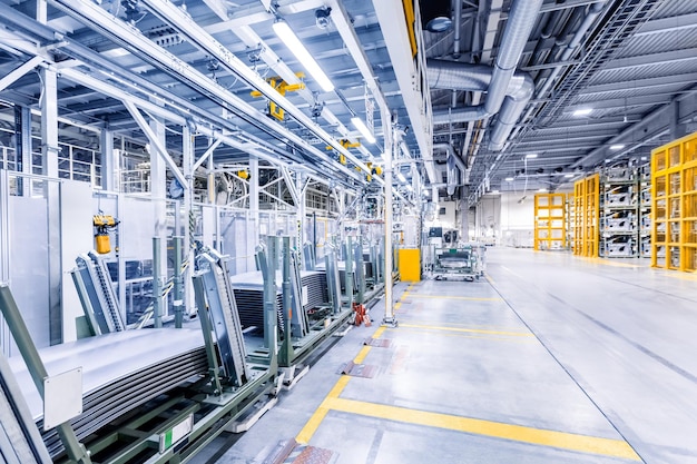 Photo plant interior as industrial background