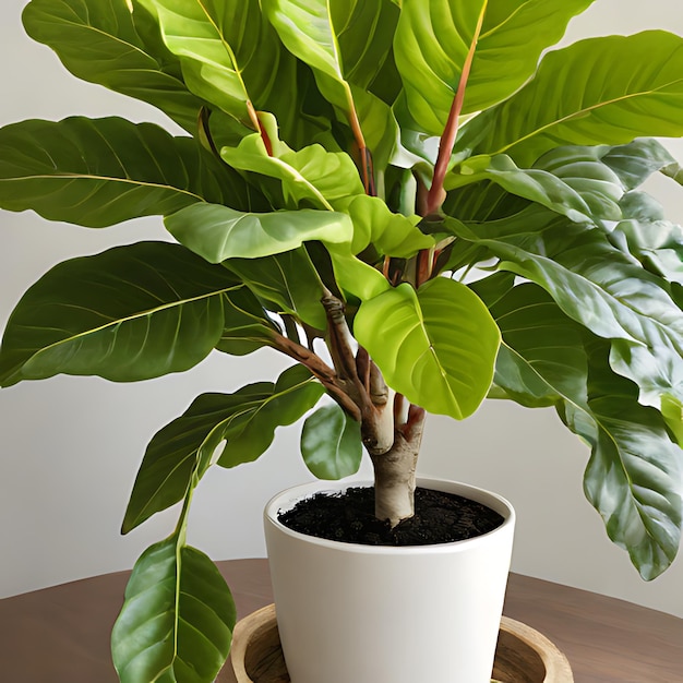 a plant in a pot on a table