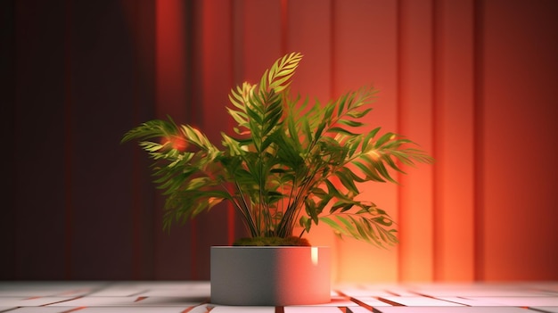 A plant in a pot on a table