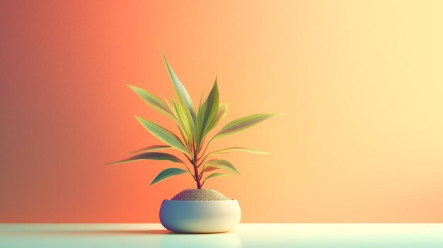 A plant in a pot on a table