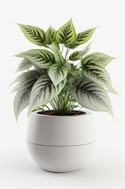 Photo a plant in a pot with leaves on it