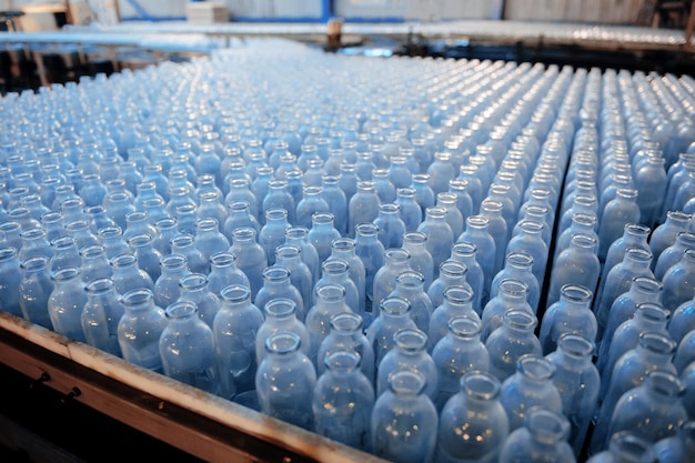 Plant for the production of bottles glass plant