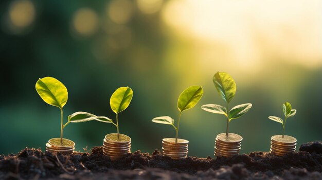 plant seedling in sunlight growing tree