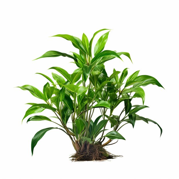 A plant set against a white background emphasizing its features or botanical details