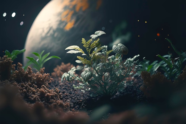 Plant in the space