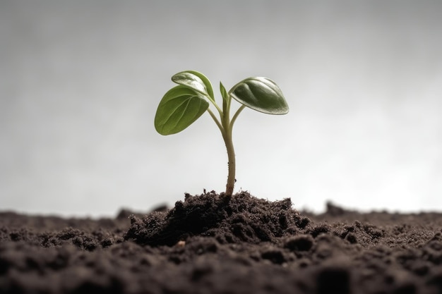 植物の芽生え地木 小さな新しい愛を生成