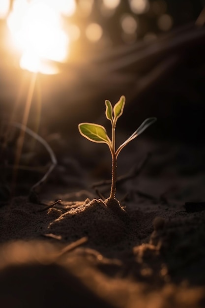 植物は暗闇の中で芽を出す