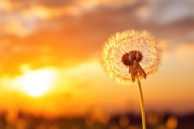 Plant sunset sunlight dandelion sun nature meadow flower spring season