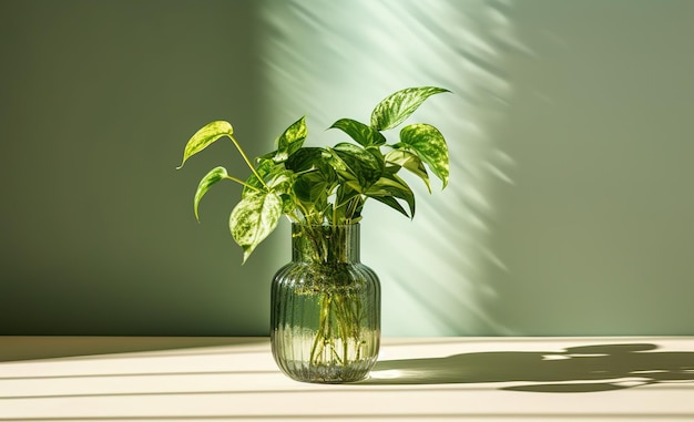 A plant on a table with a plant in it