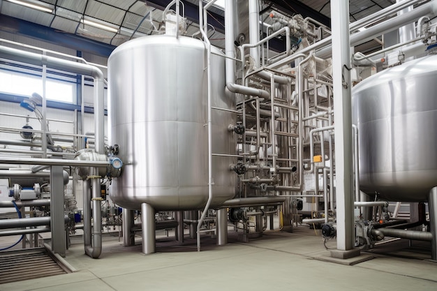 Plant where chemical fuels are being produced from various raw materials