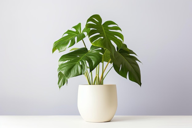 A plant in a white pot is shown in a photo.