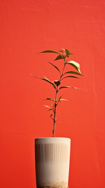 A plant in a white pot on a table