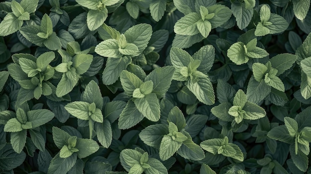 초록색 잎을 가진 식물로 민트라고 불립니다.