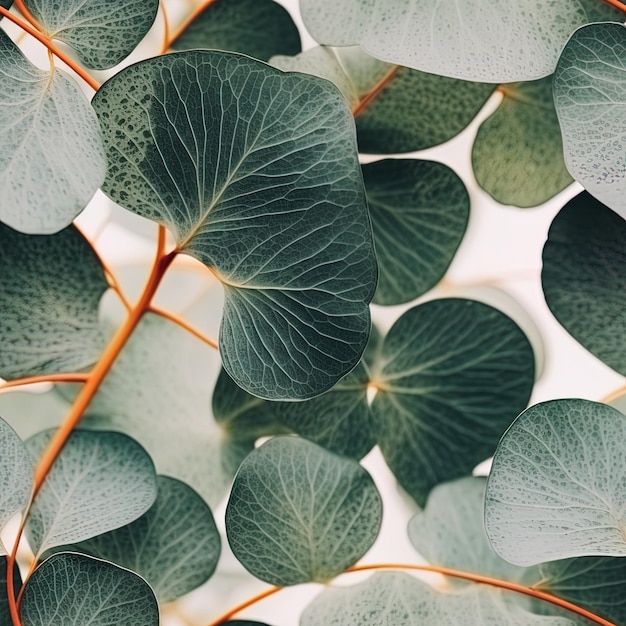 Photo a plant with green leaves and a white background