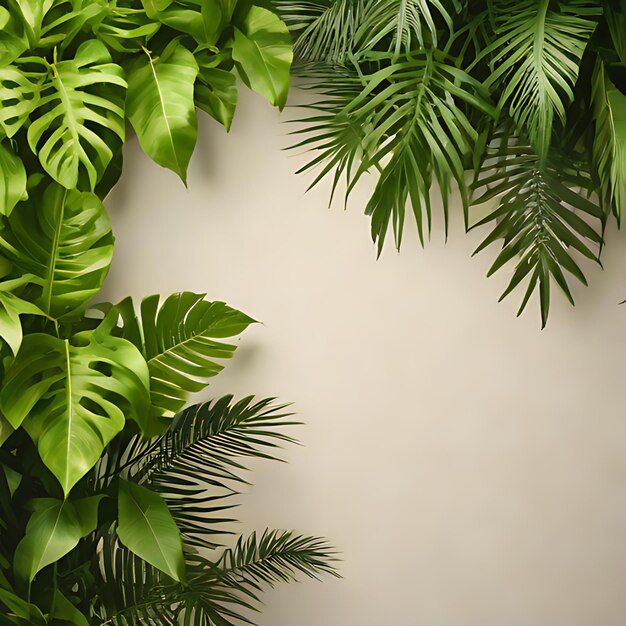 緑の葉と白い背景の植物