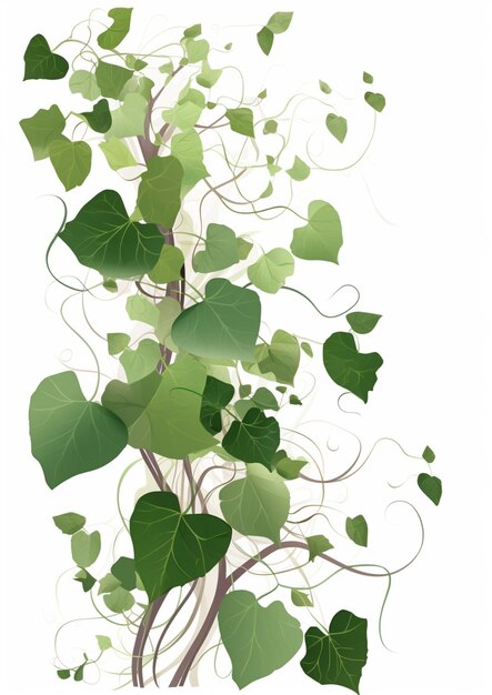 A plant with green leaves and the word ivy on it