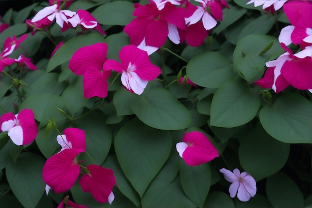 A plant with pink flowers