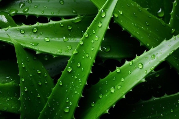 a plant with water drops on it