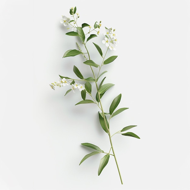 a plant with white flowers and green leaves