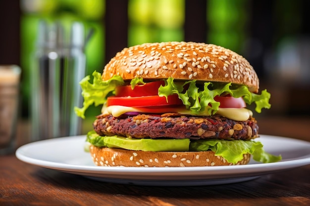 Plantaardige Quinoa Burger Close-up