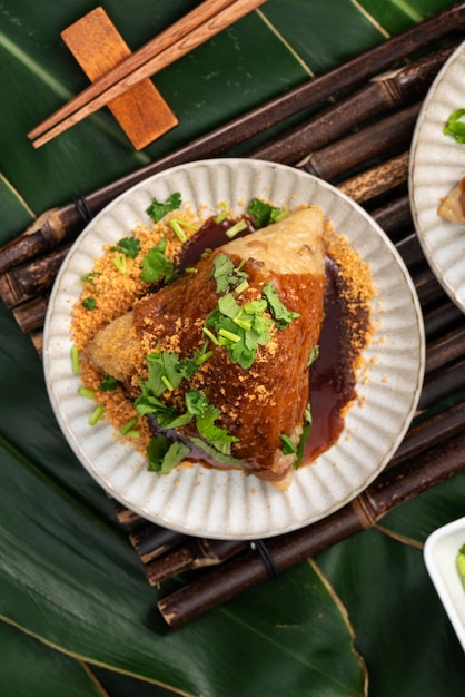 Plantaardige zongzi Vegetarische rijstbol voor Duanwu Dragon Boat Festival-eten