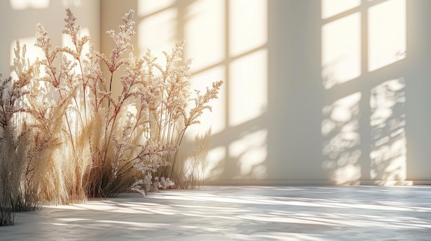 Planten bloeien in een zonnige kamer