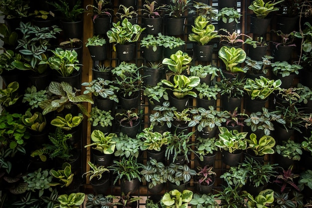 Planten die in potten groeien