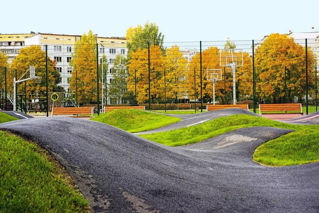 Foto planten die langs de weg groeien tegen een heldere lucht