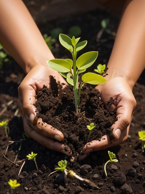 Plantengroei op de bodem