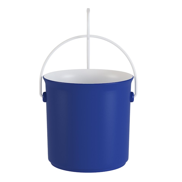 Planter with bracket isolated on a white background. 3D rendering.